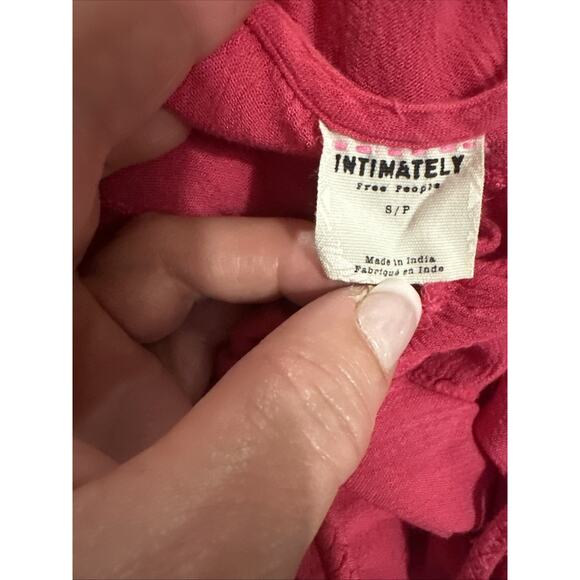 Free People Intimately Meadows Of Medallion Flowy BohoSlip Dress In Tango Pink S - Picture 7 of 9